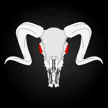 Skull-hand drawn illustration Stock Illustration