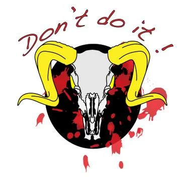 Skull-hand drawn illustration Stock Illustration