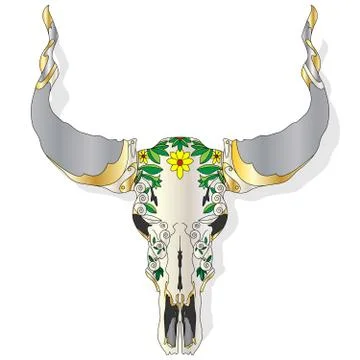 Skull- hand drawn illustration Stock Illustration