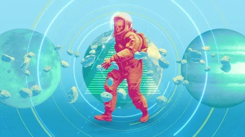 Skull Head Astronaut 스톡 동영상 272947959