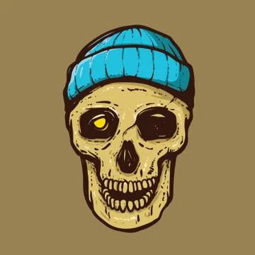 Skull head graphic design Stock Illustration