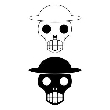 Skull head icon seven Illustrazione stock