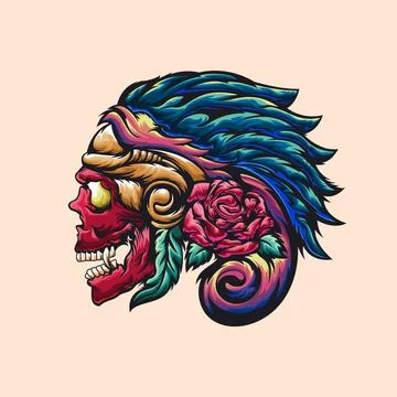 Skull head Stock Illustration