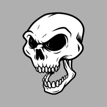 Skull Head Illustration Vector Stock Illustration