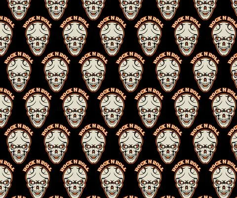 Skull head pattern illustration Stock Illustration