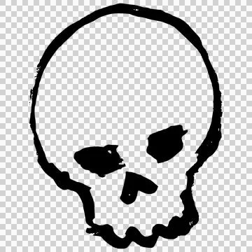 Skull head symbol Ilustração Stock