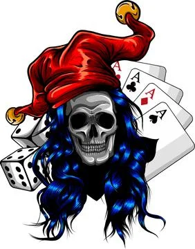 Skull head vector illustration on white background 库存插图