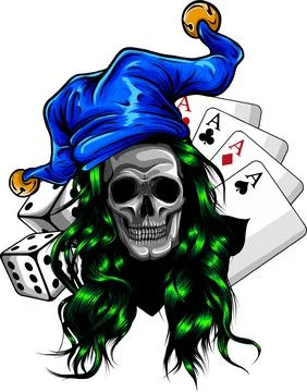 Skull head vector illustration on white background 스톡 일러스트