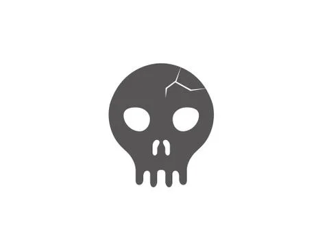 Skull human logo Stock Illustration