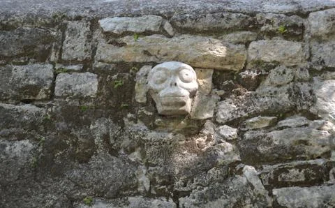 Skull humanizes of stone Stock Photos