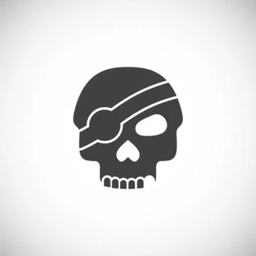 Skull icon on background for graphic and web design. Creative illustration Stock Illustration