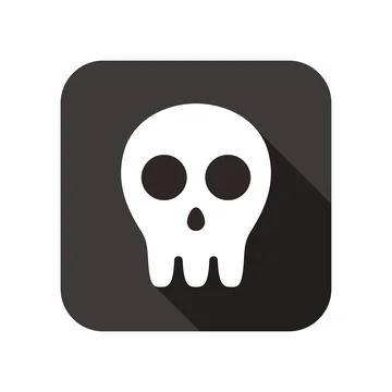 Skull icon, Halloween flat icon design vector illustration Stock Illustration