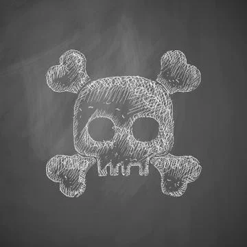 Skull icon Illustrazione stock