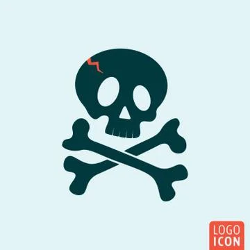Skull icon isolated Stock Illustration
