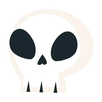 Skull icon isolated vector design Illustrazione stock