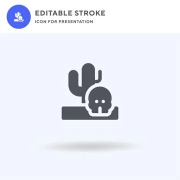 Skull icon vector, filled flat sign, solid pictogram isolated on white, logo Illustrazione stock