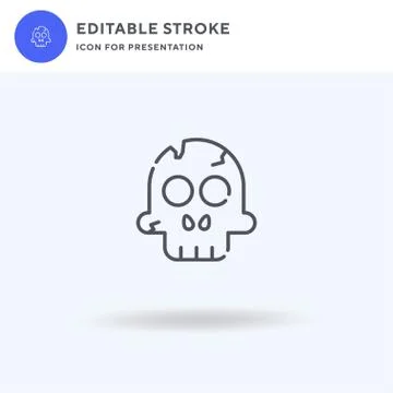 Skull icon vector, filled flat sign, solid pictogram isolated on white, logo Stock Illustration