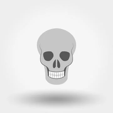 Skull. Icon. Vector. Flat. Stock Illustration