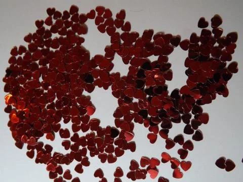 Skull image made up of tiny red hearts Stock Photos