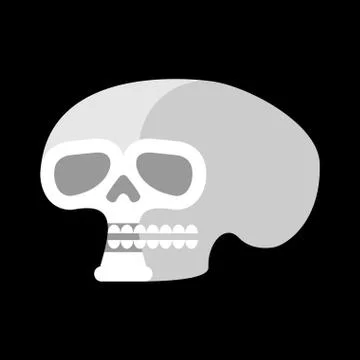 Skull isolated. head of human skeleton. Anatomy illustration Stock Illustration