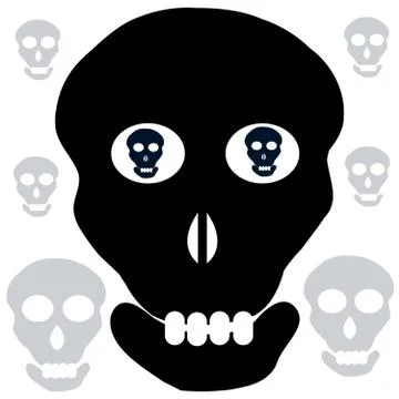 Skull isolated on white background Stock Illustration