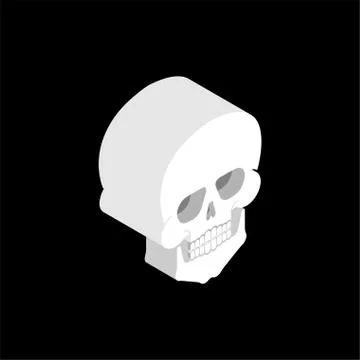 Skull isometric isolated. 3D Bones anatomy. Human bone system Stock-Illustration