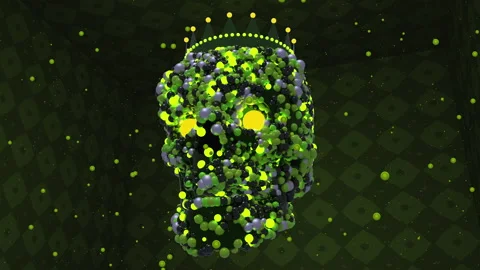 Skull King animation in 3d Stock Footage 234136962