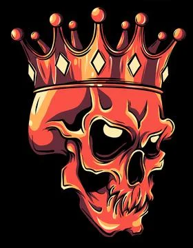 Skull King Crown design element vector illustration Stock-Illustration