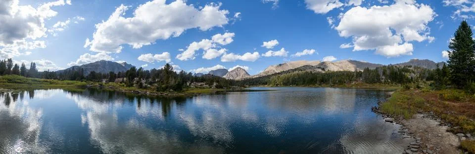 Skull Lake - Wind River Range, Wyoming - HDR Panorama Stock Photos