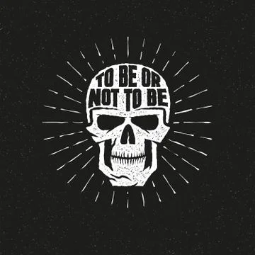Skull lettering Illustrazione stock