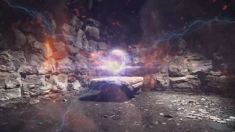 Skull levitation magic witchcraft Stock Footage 163661151