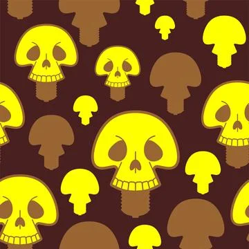 Skull light bulb Pattern seamless. Concept dead idea Background. Vector textu Illustrazione stock
