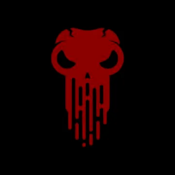 Skull logo in a flat design Stock Illustration