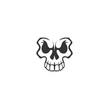 Skull logo icon design vector template イラスト素材