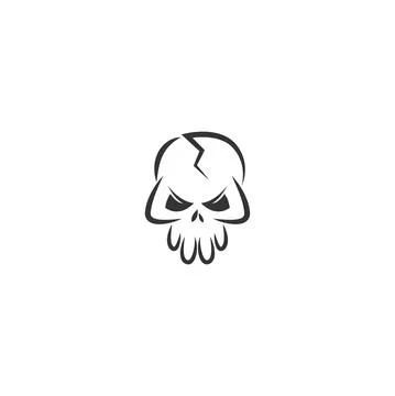 Skull logo icon design vector template Illustrazione stock