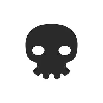 Skull logo icon vector Illustrazione stock