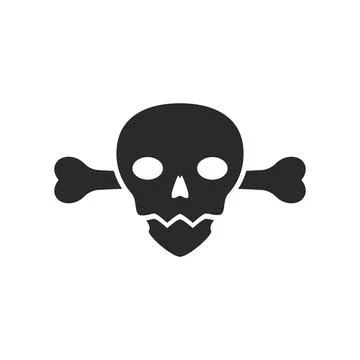 Skull logo icon vector Illustrazione stock