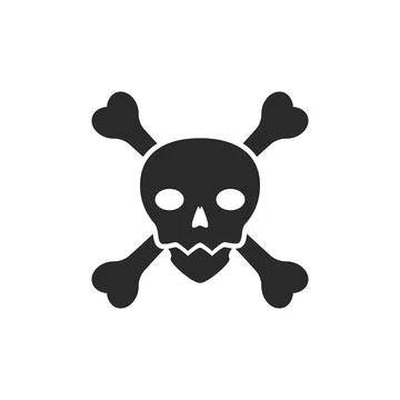 Skull logo icon vector Illustrazione stock