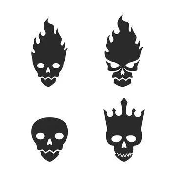 Skull logo icon vector Illustrazione stock
