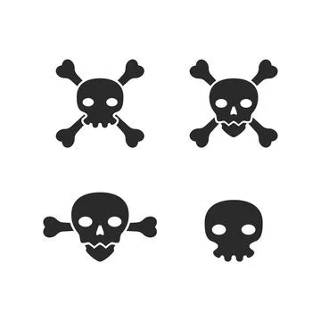 Skull logo icon vector Stock Illustration