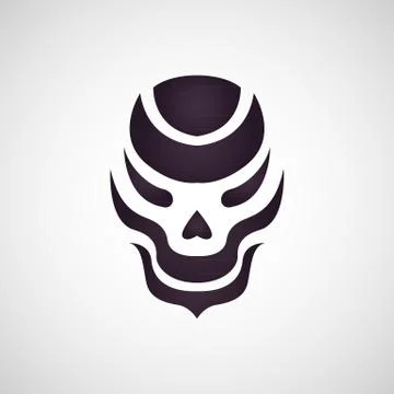 Skull logo vector Stock Illustration