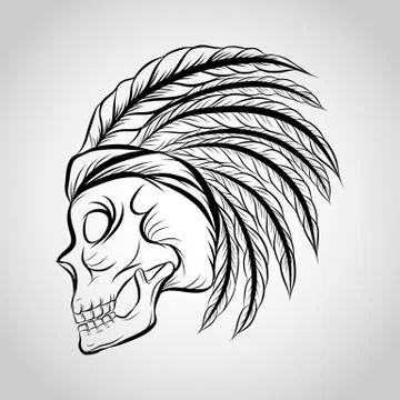 Skull logo vector Stock Illustration