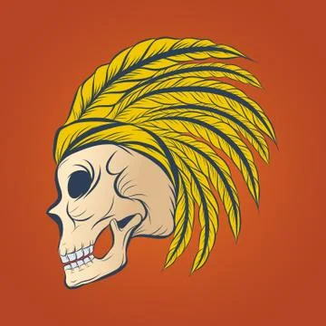 Skull logo vector Stock Illustration