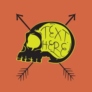 Skull logo vector Illustrazione stock
