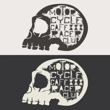 Skull logo vector Illustrazione stock
