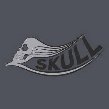 Skull logo vector Illustrazione stock
