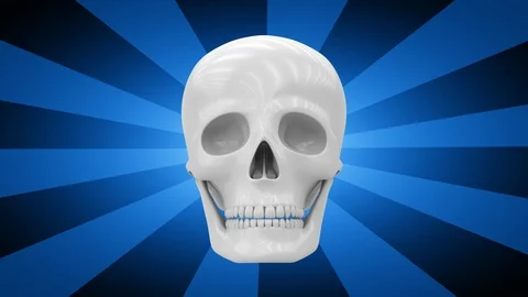 The skull. Looping footage has 4K resolution. 3D Illustration. Stock Footage 115961554