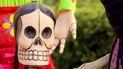 Skull made of cardboard. Stock Footage 60705023