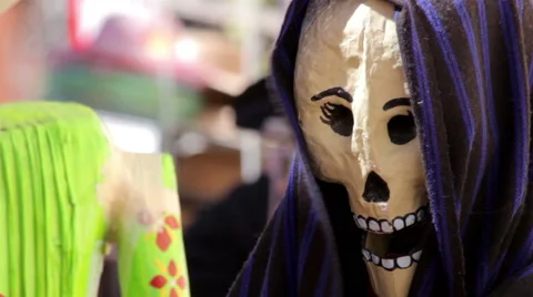Skull made of cardboard. Stock Footage 60730510