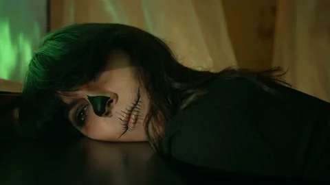 Skull Makeup Video stock 169870966